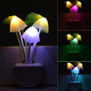 Mushroom Night Light Dusk To Dawn Sensor LED Night Lights Flower Lamp Bedroom Babyroom Lamps For Kids Gifts