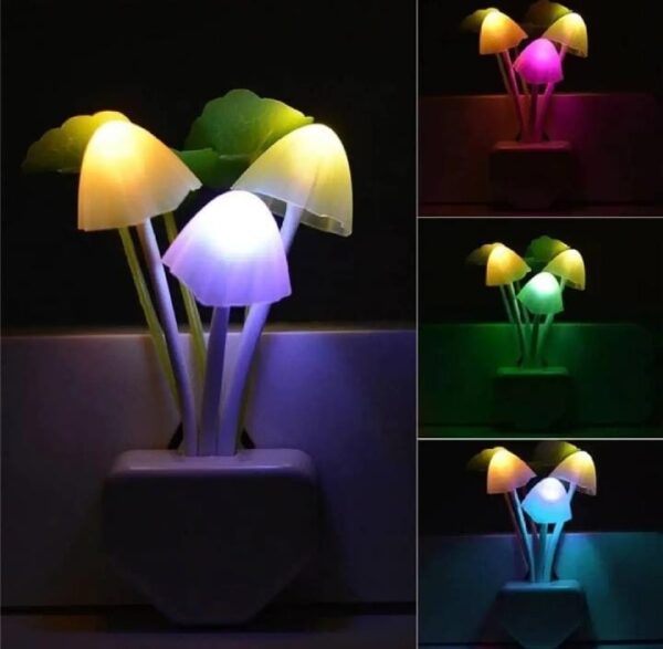 Mushroom Night Light Dusk To Dawn Sensor LED Night Lights Flower Lamp Bedroom Babyroom Lamps For Kids Gifts