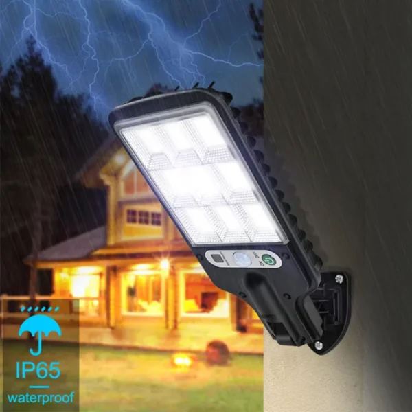 LED Solar Street Lights COB+SMD Outdoor Solar Lamp With 3 Light Mode Waterproof Motion Sensor Security Lighting - Image 3