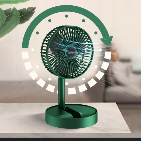 Folding Telescopic Floor Fan Summer Silent Desktop Direct  electric Fan For Office Bedroom School (random Color ) - Image 3