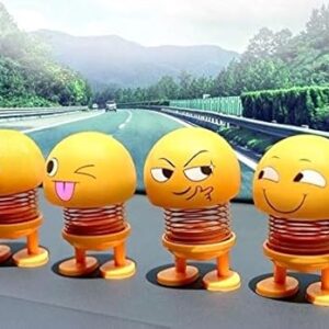 6 Pcs Cute Emoji Bobble Head Dolls Dancing Toys for home and car decoration