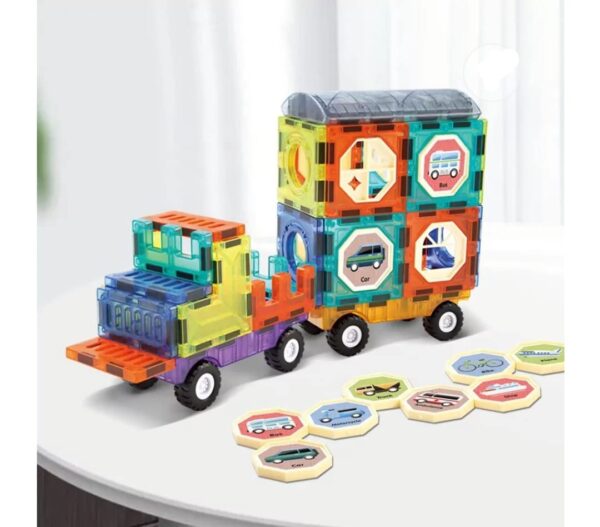 Magic Magnetic Blocks Construction & Building Set, Multicolor - Image 4