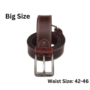 (Big Size) - Men Buffalo pull-up leather | Waist Belt for boys & Mens (Maroon)