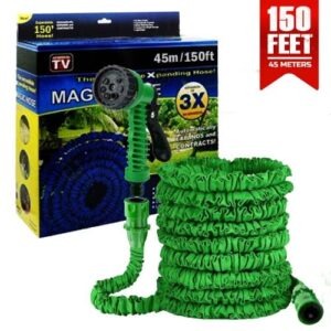 Magic Hose Pipe | Water Spray | Pressure Water spray Jet Gun |  Expandable, Flexible Garden Water Hose for Car Wash, Bike Wash, Home and Garden 150 ft (Random Color)