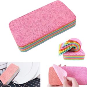 Multi Layer Tearable Rainbow Rag, Reusable Dual Sided Dish Sponge, Rainbow Scrub Sponge, Multi-Purpose Cleaning Rag for Cars, Glass, Furniture (Random color)