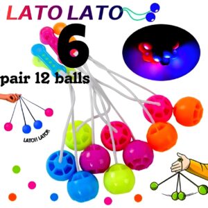 6 packet tak tak clacker ball | china ball | pack of 6 pair ( 12 balls ) for kids and adults (Random Color)