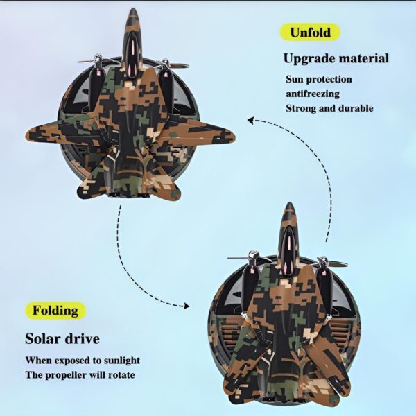 Solar Fighter Car Air Freshener Propeller, Rotate Perfume Diffuser, Fragrance Decoration, Air Freshener Supplies, Interior Accessories - Image 4