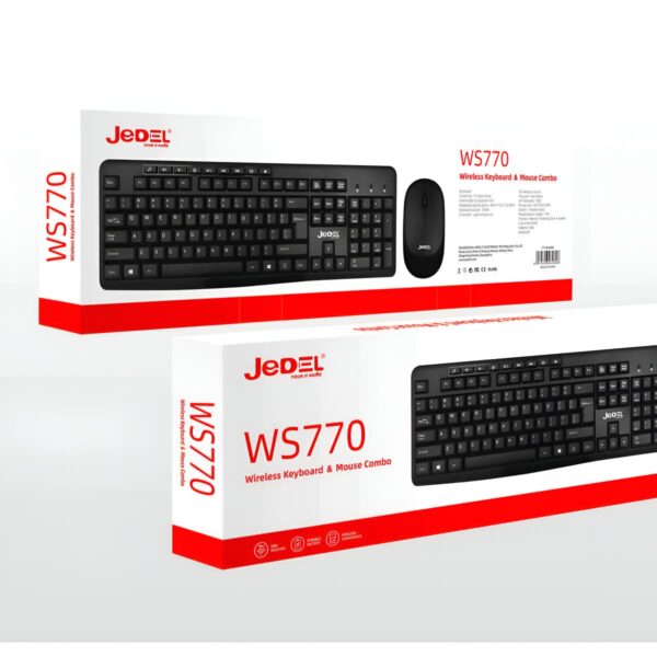 PROFESSIONAL JEDEL Branded Wireless Keyboard Mouse Combo - WS770