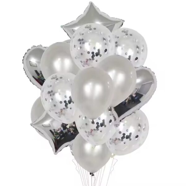 14pcs 18 inch aluminum film pearl sequins rose gold balloon set baby party decoration  (random color) - Image 2