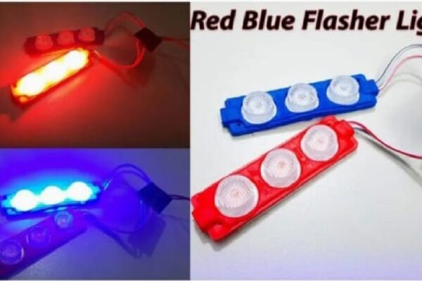 Red and Blue Flasher Light Universal Product For Car and Motorcycle