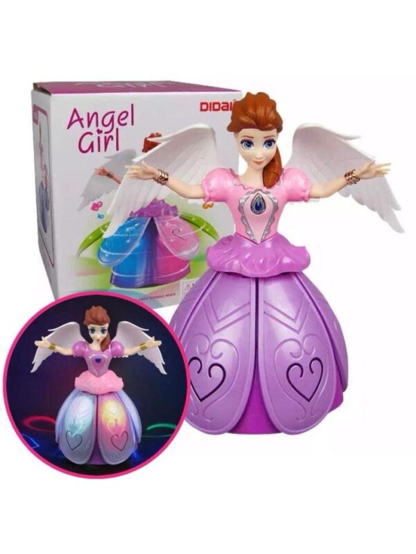 Dancing angel doll for kids flower doll with light and SOUND (Random color) - Image 2