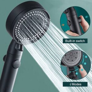 4 in 1 Multi-Functional Matte High-Pressure Shower Head | Adjustable Water Flow And Pressure (random color)