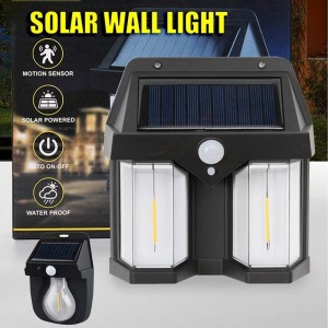 Double Head Antique Solar Sensor Solar Wall Lamp Outdoor Tungsten Lamp Induction Garden Lamp Garden Villa Night Lamp