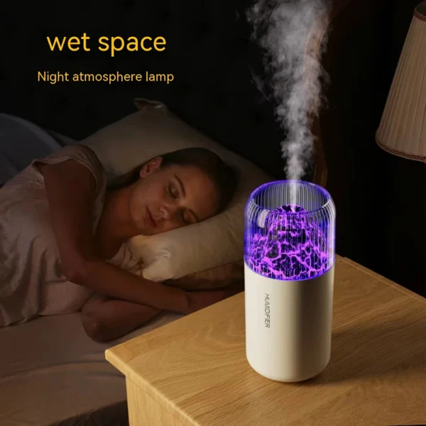 Volcano USB Mini Air Humidifier Car Mist Spray Maker Aroma Essential Oil Diffuser Purifier Colorful Night Live(random color) - Image 3